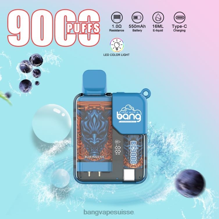 Bang Vape Box BC9000 prérempli 16 ml jetable Vape With A Bang Disposable P242D6