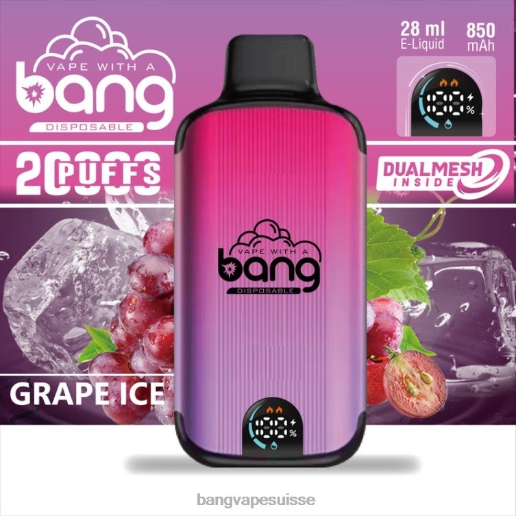 Bang Vape Digital Smart Screen 20000 bouffées jetable Vape Gang Disposables P242D3