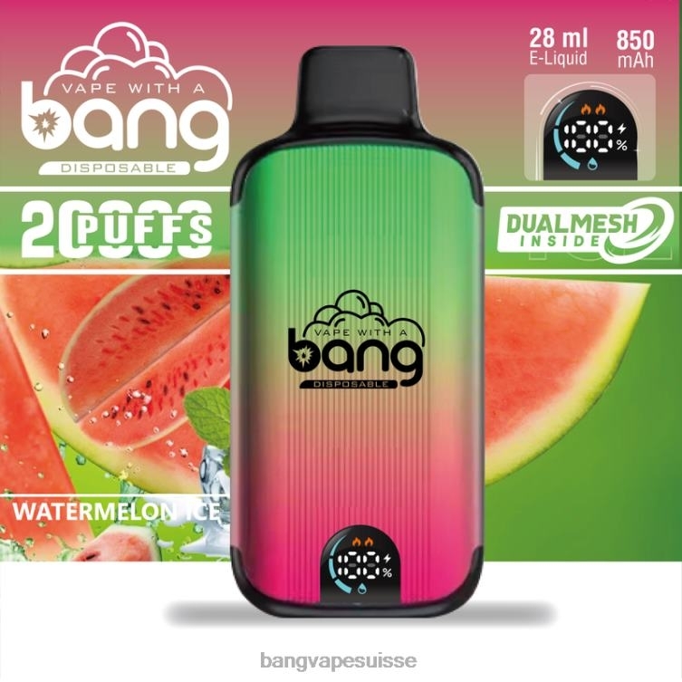 Bang Vape Digital Smart Screen 20000 bouffées jetable Vape Gang Disposables P242D3