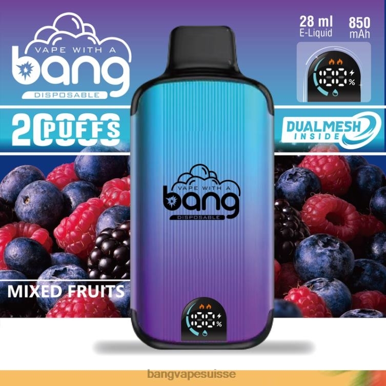 Bang Vape Digital Smart Screen 20000 bouffées jetable Vape Gang Disposables P242D3