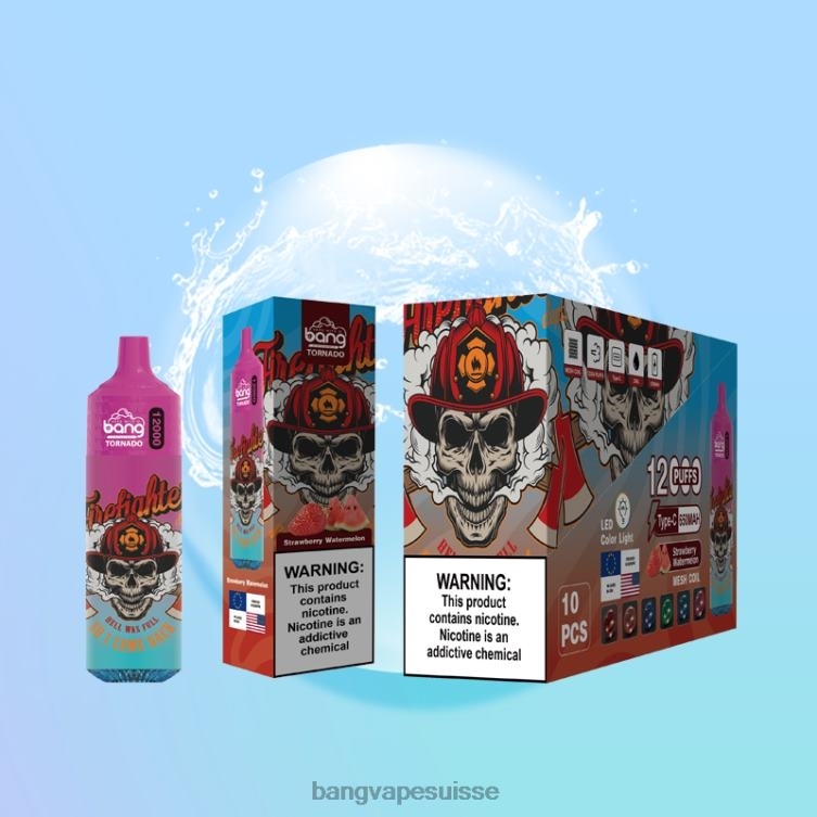 Bang Vape Tornado 12 000 bouffées avec LED et bobine de maille jetable Bang Vape Genève P242D4
