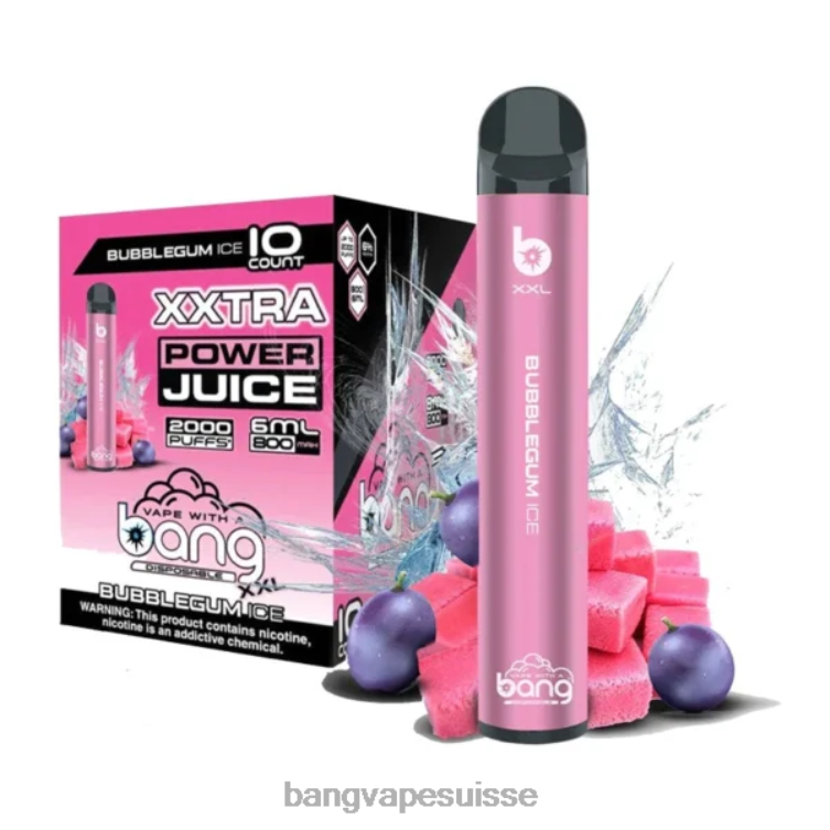 Bang Vape XXL 2000 bouffées glace au chewing-gum Vape Gang Zurich P242D15
