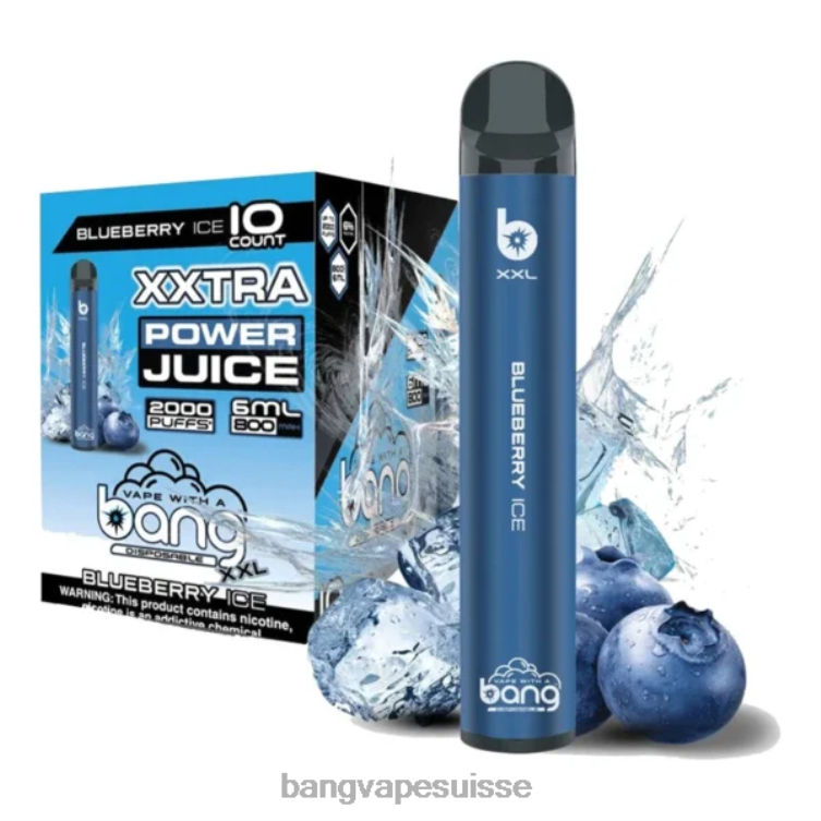 Bang Vape XXL 2000 bouffées glace aux myrtilles Bang Vape Genève P242D14