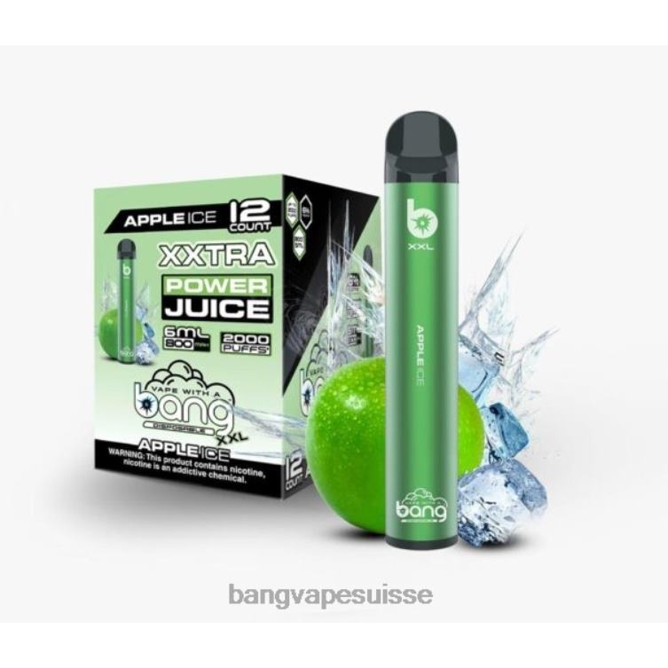 Bang Vape XXL 2000 bouffées glace aux pommes Bang Vape Suisse P242D12