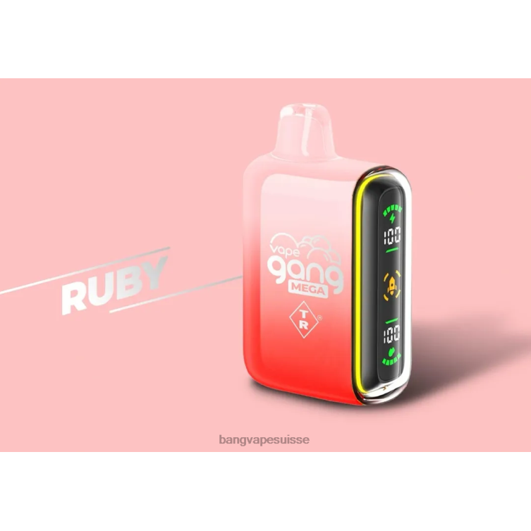 Vape Gang MEGA Vape jetable 20 000 bouffées (boîte de 5) rubis Vape With A Bang Disposable P242D58